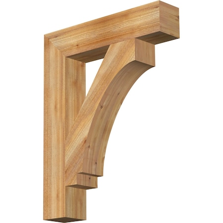 Ekena Millwork Imperial Block Rough Sawn Bracket, Western Red Cedar, 6"W x 30"D x 38"H BKT06X30X38IMP05RWR